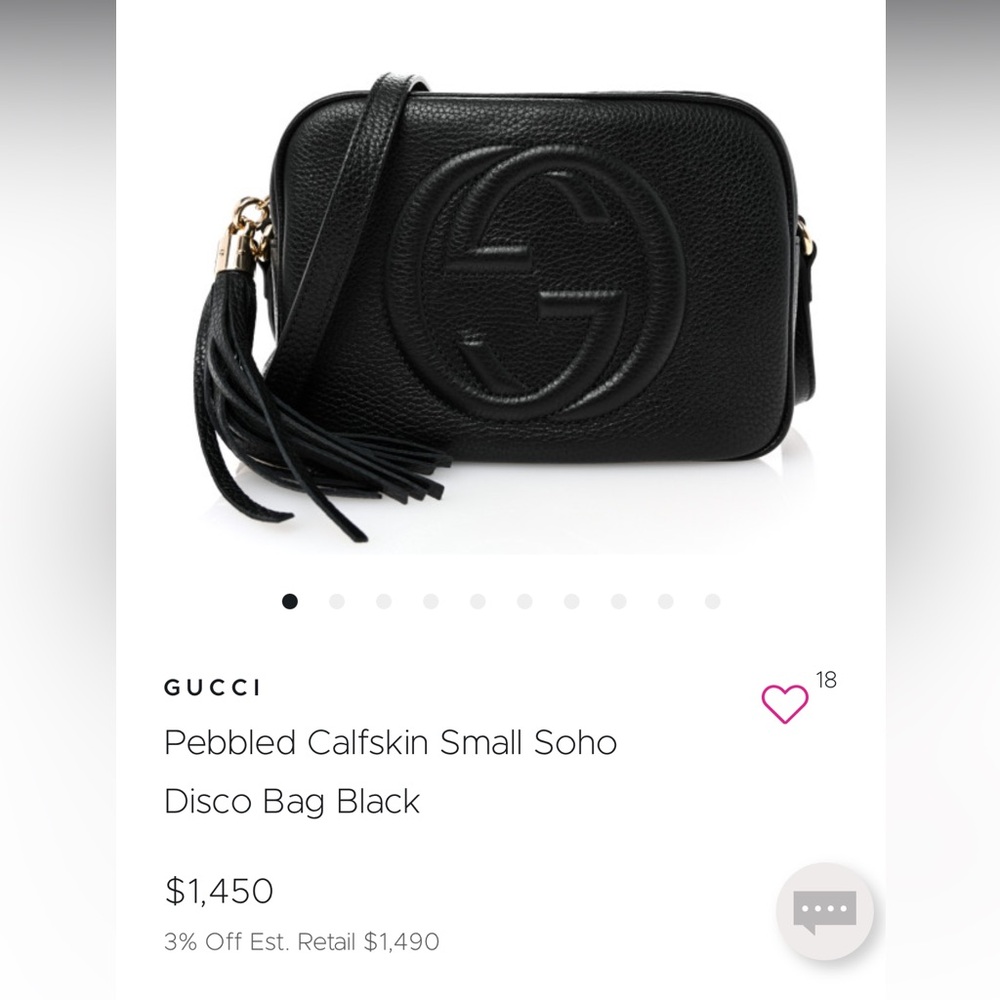 Gucci Black Crossbody Bag with Gold Hardware